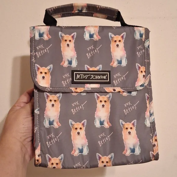 Betsey Johnson Corgi Insulated Travel Lunchbag - Picture 2 of 8